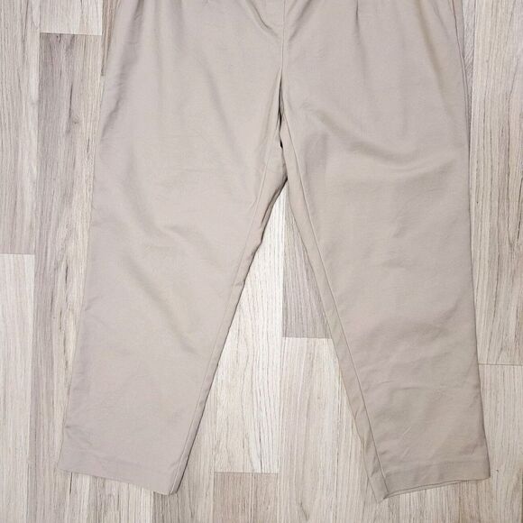 J. Jill Womens Tank Khaki Cropped Chino Pants Zipper Pockets Pull On Size 18... - Picture 3 of 10